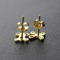 Single Monogram Stud Earrings Single monogram stud earrings product gallery image