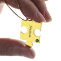 Matching personalised puzzle necklace pendant
