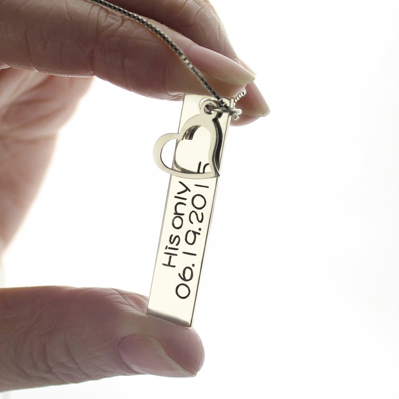 Personalised Couple Bar Necklace Personalised couple bar necklace product image