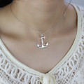 Personalised Anchor Charm Necklace Personalised anchor charm necklace view