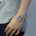 Personalised monogram bangle bracelet detail view