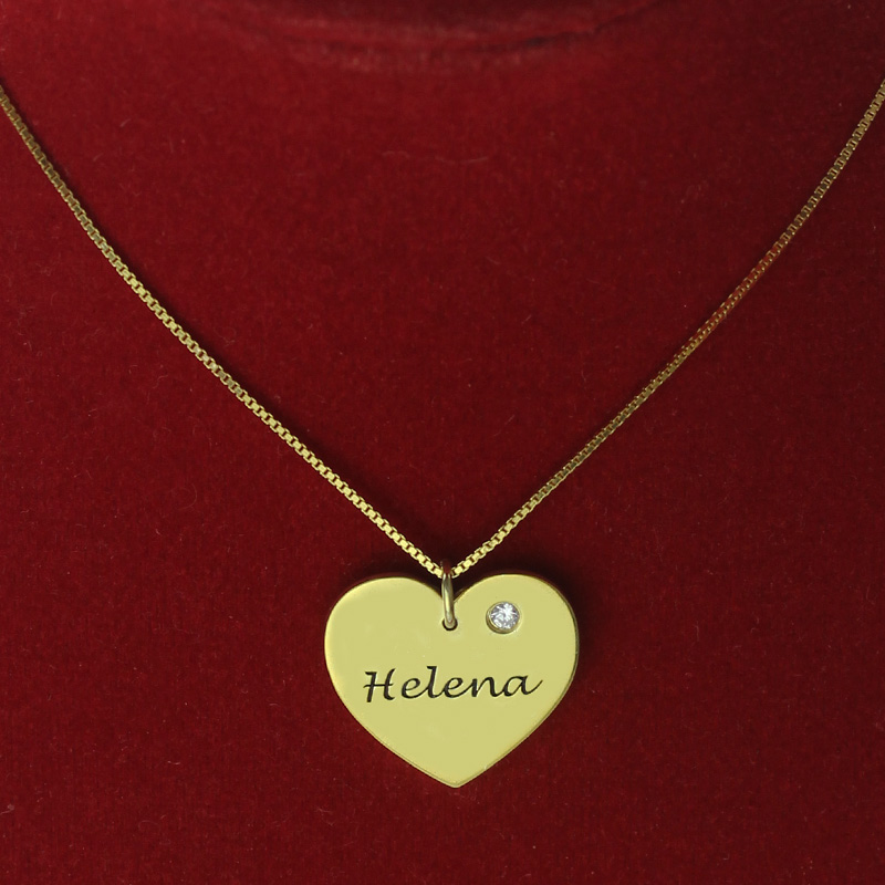 Personalised heart necklace pendant