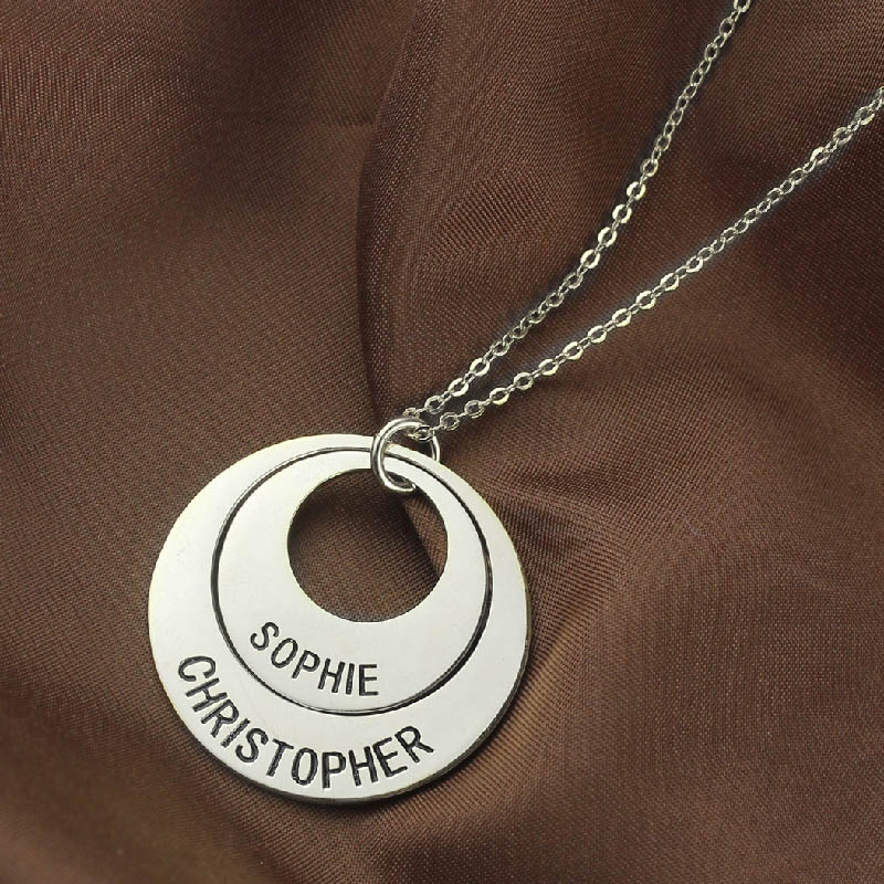 Engraved Ring Mother Necklace Engraved ring mother necklace gallery image
