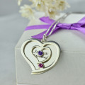 Intertwined Heart Pendant Necklace Personalised intertwined heart pendant necklace