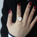 Double Initial Sweetheart Ring Detail Double initial sweetheart ring detail