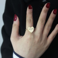 Engraved Sweetheart Ring with Double Initials Engraved Sweetheart Ring with Double Initials product image