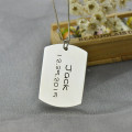 Personalised dog tag bar pendant product image
