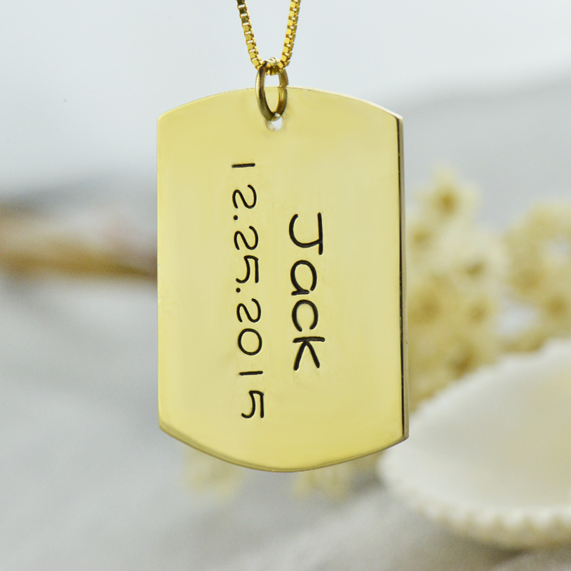 Personalised ID dog tag pendant image