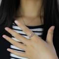 Personalised Claddagh birthstone name ring alternate view