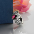 Engraved Mantilla oval engagement ring product image