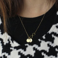 Infinity necklace with disc initial charm product image