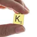 Engraved Scrabble initial letter necklace product image