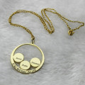 Personalised mother's family name pendant necklace