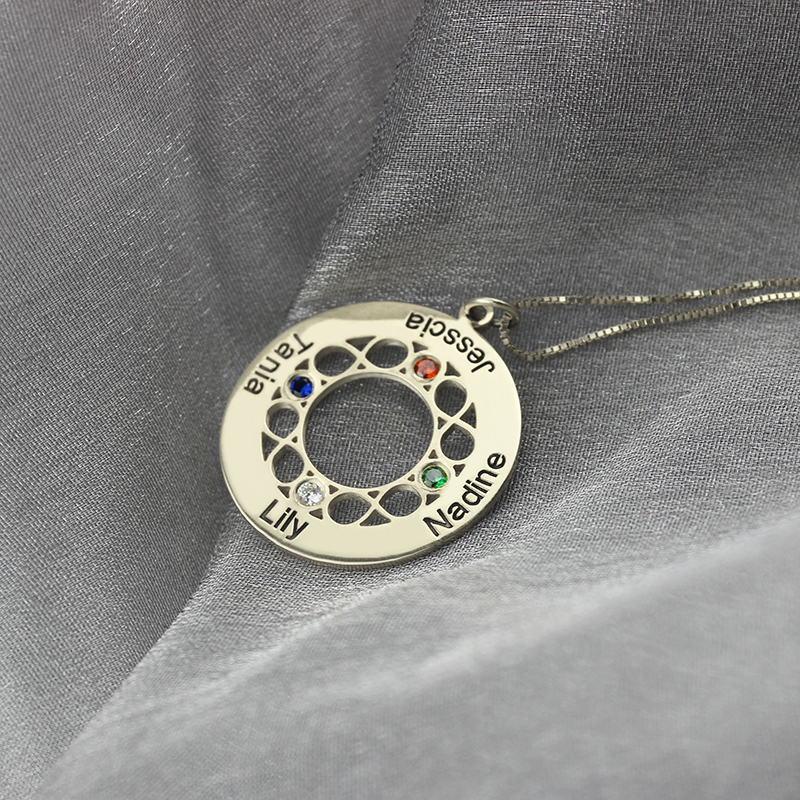 Infinity Family Names Necklace Alternate View Infinity family names necklace alternate view