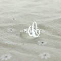 Personalised Carrie initial letter ring detail
