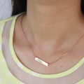 Engraved Name Bar Necklace with Icons Engraved name bar necklace with icons detail view