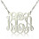 Alexis Bellino Style Monogram Necklace Solid White Gold 18ct