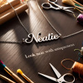 Neatie Heart Shaped Pendants With Custom Name Engraving