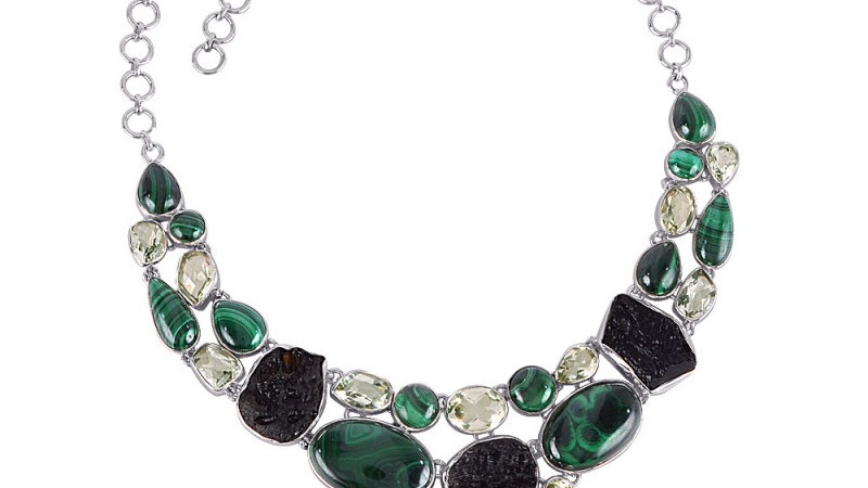 Get a silver chunky necklace and matching jewelry for your spouse