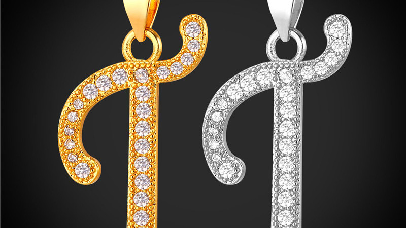 Make a style statement with alphabet pendant hung on initial pendant necklace