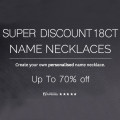 Personalised name jewellery discount selection