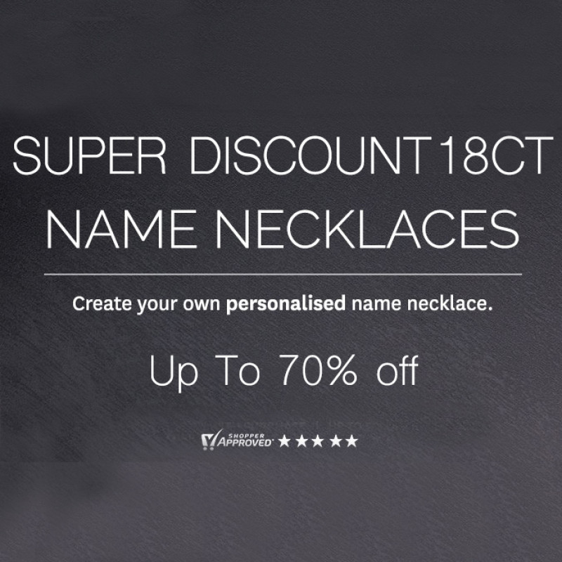 Personalised name jewellery discount selection