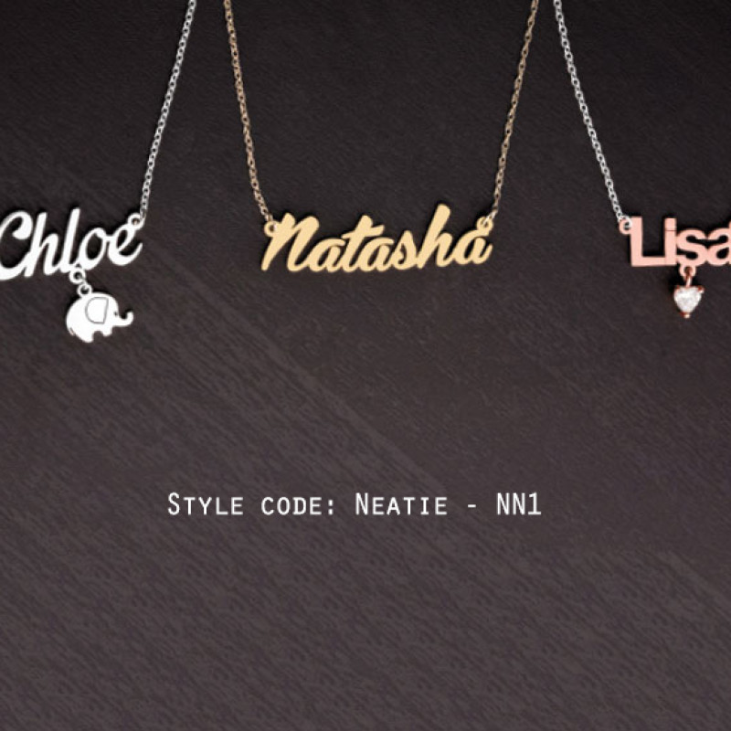 Personalised name jewellery design selection NN1