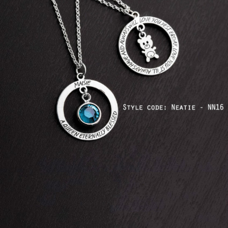 Personalised name jewellery design selection NN16