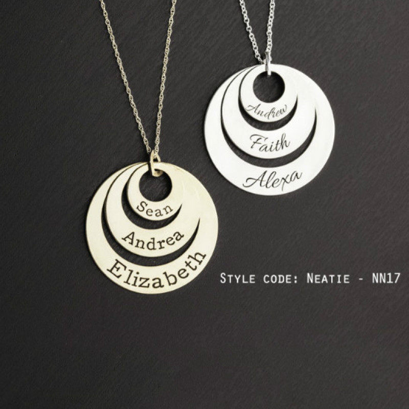 Personalised name jewellery design selection NN17