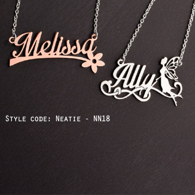 Personalised name jewellery design selection NN18