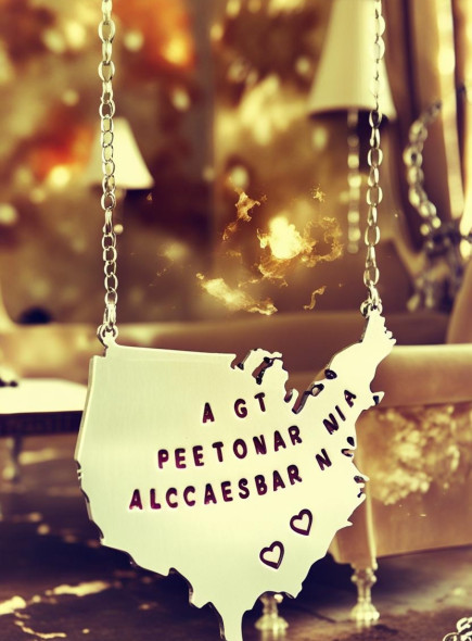 Shop map style necklace at Neatie.com