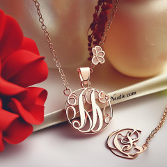 monogram style necklace category of Neatie.com