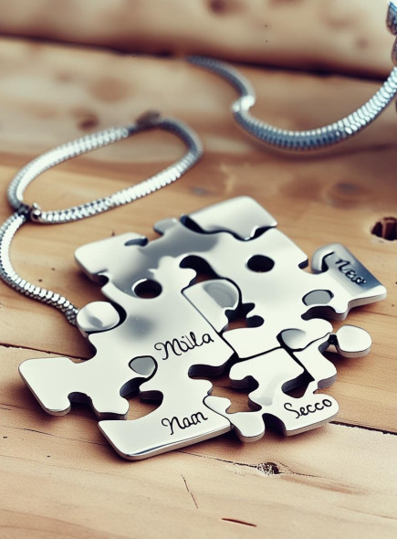 Find out puzzle style necklace at Neatie.com
