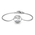 Personalised family tree bracelet with one to four stones
