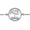 Personalised family tree bracelet with one to four stones