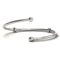 Personalised Silver Flex Bangle Charm Bracelet Personalised Silver Flex Bangle Charm Bracelet with screw-on end caps