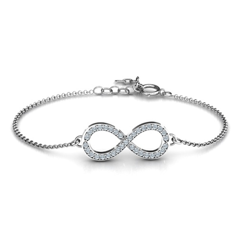 Personalised accented Infinity bracelet by Neatie