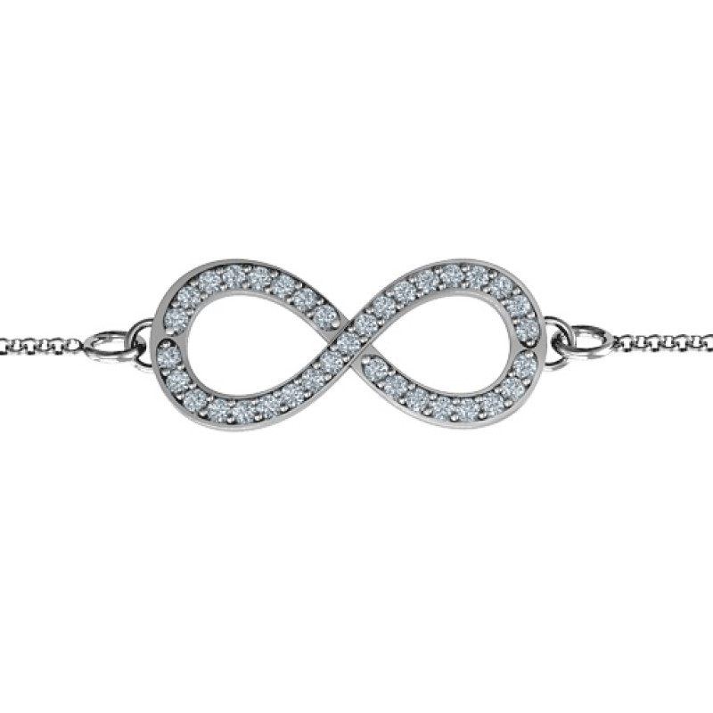Personalised accented Infinity bracelet by Neatie