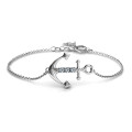 Personalised anchor bracelet with three stones