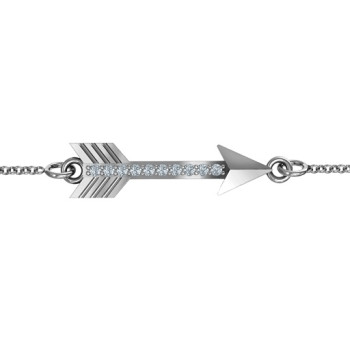Personalised Arrow Bracelet with Accent Stones Personalised Arrow Bracelet with Accent Stones