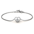 Personalised Star of David Heart Bracelet Personalised chained heart bracelet with Star of David centrepiece