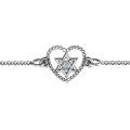 Personalised Star of David Heart Bracelet Personalised chained heart bracelet with Star of David centrepiece