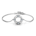 Personalised Circular Infinity Bracelet with four round stones