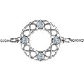 Personalised Circular Infinity Bracelet with four round stones