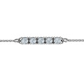 Personalised Classic 5 Birthstone Bracelet Personalised Classic 5 Birthstone Bracelet with five round stones