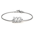 Personalised classic kiss and hug XO bracelet