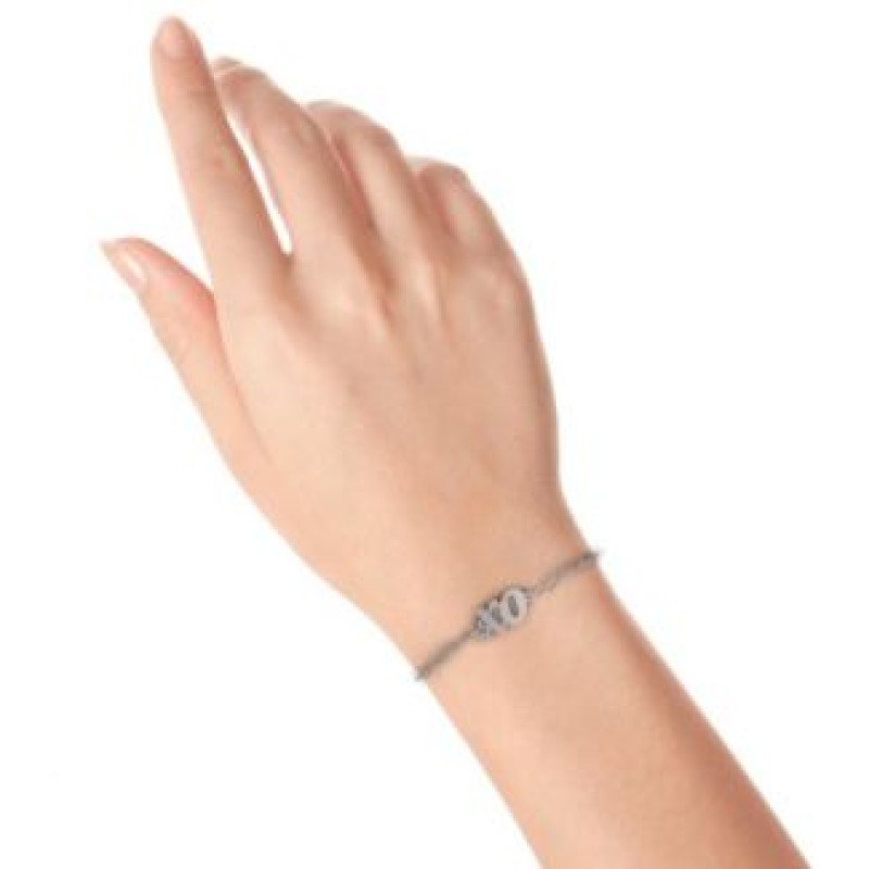 Personalised classic kiss and hug XO bracelet