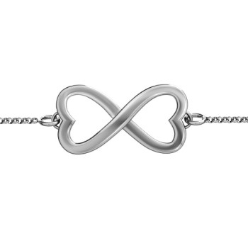 Personalised Double Heart Infinity Bracelet Personalised Double Heart Infinity Bracelet