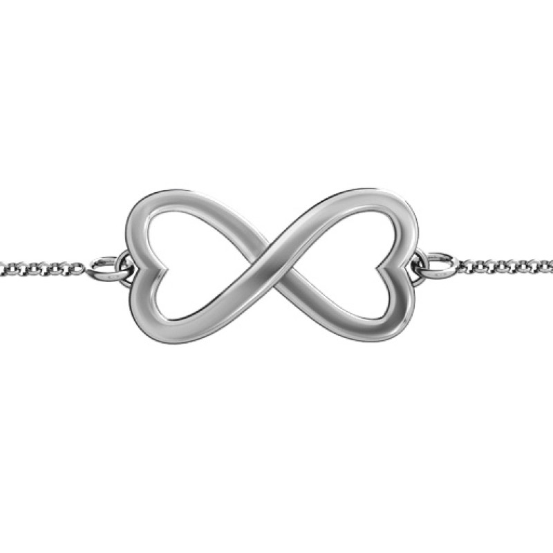 Personalised Double Heart Infinity Bracelet Personalised Double Heart Infinity Bracelet by Neatie