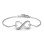 Personalised Double Heart Infinity Bracelet with Accents